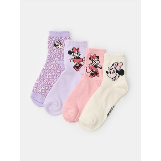 Sinsay - Skarpetki 4 pack Minnie Mouse - wielobarwny ze sklepu Sinsay w kategorii Skarpetki dziecięce - zdjęcie 185479515