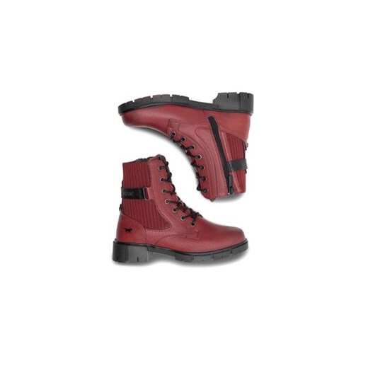 Botki Mustang 1443-502-5 Czerwony Mustang 38 eobuwie.pl