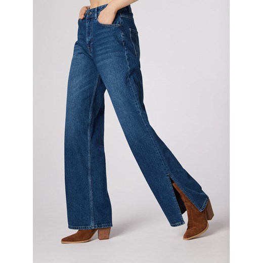 Simple Jeansy SPDJ504-01 Granatowy Relaxed Fit ze sklepu MODIVO w kategorii Jeansy damskie - zdjęcie 185480427