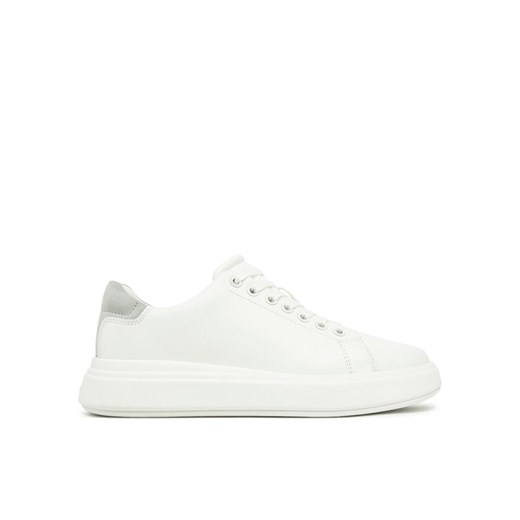 Calvin Klein Sneakersy Cupsole Lace Up - Suede Bt HW0HW02404 Biały ze sklepu MODIVO w kategorii Buty sportowe damskie - zdjęcie 185480437