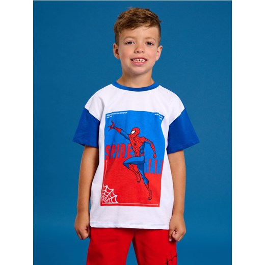 Sinsay - Bawełniana koszulka z krótkim rękawem Spiderman - biały ze sklepu Sinsay w kategorii T-shirty chłopięce - zdjęcie 185482418