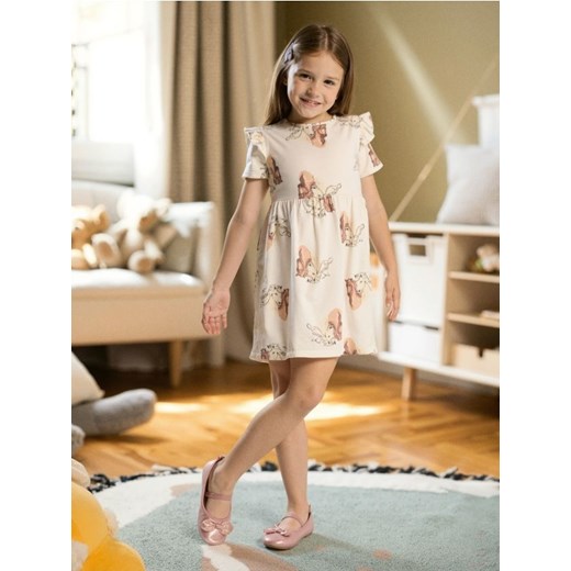 Sinsay - Mini sukienka we wzory - kremowy ze sklepu Sinsay w kategorii Sukienki dziewczęce - zdjęcie 185482447