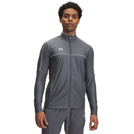 Męska bluza treningowa rozpinana Under Armour UA Challenger - szara ze sklepu Sportstylestory.com w kategorii Bluzy męskie - zdjęcie 185482817