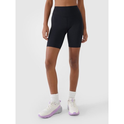 Damskie kolarki treningowe 4F 4FWMM00TFSTF080 - czarne ze sklepu Sportstylestory.com w kategorii Szorty - zdjęcie 185482918