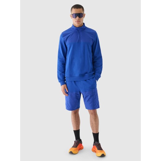 Męskie spodenki casual 4F 4FRSS24TSHOM668 - niebieskie ze sklepu Sportstylestory.com w kategorii Spodenki męskie - zdjęcie 185483019