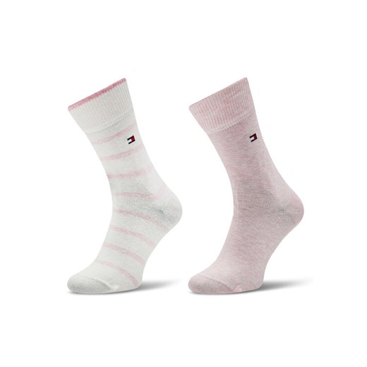 Zestaw 2 par wysokich skarpet dziecięcych Tommy Hilfiger 701229939 Różowy ze sklepu eobuwie.pl w kategorii Skarpetki damskie - zdjęcie 185483105