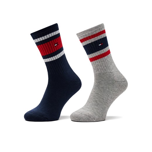 Zestaw 2 par wysokich skarpet dziecięcych Tommy Hilfiger 701229942 Granatowy ze sklepu eobuwie.pl w kategorii Skarpetki dziecięce - zdjęcie 185483749