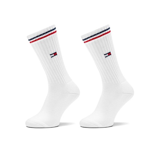 Tommy Hilfiger Zestaw 2 par wysokich skarpet damskich 701228176 Biały ze sklepu MODIVO w kategorii Skarpetki damskie - zdjęcie 185483989