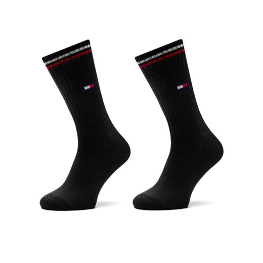 Tommy Hilfiger Zestaw 2 par wysokich skarpet damskich 701228176 Czarny ze sklepu MODIVO w kategorii Skarpetki damskie - zdjęcie 185484006