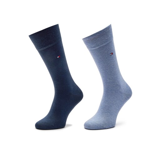 Tommy Hilfiger Zestaw 2 par wysokich skarpet męskich 371111134 Niebieski ze sklepu MODIVO w kategorii Skarpetki męskie - zdjęcie 185484007