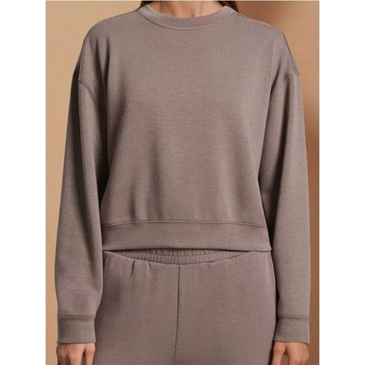 Sinsay - Bluza basic - brązowy ze sklepu Sinsay w kategorii Bluzy damskie - zdjęcie 185486448