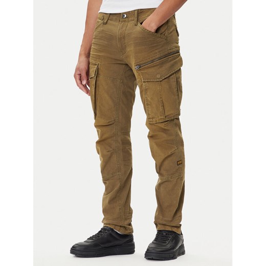G-Star Raw Spodnie materiałowe Rovic Zip 3D D02190-E172 Zielony Tapered Fit ze sklepu MODIVO w kategorii Spodnie męskie - zdjęcie 185486768