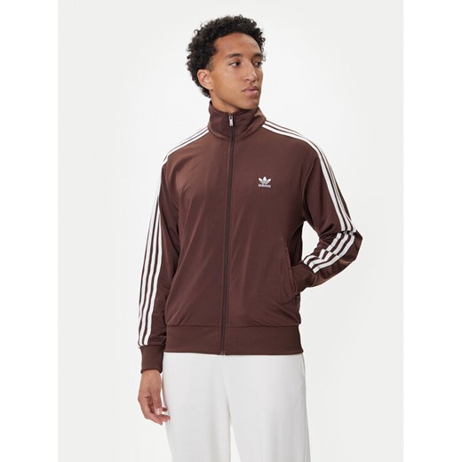 adidas Bluza adicolor Classics Firebird KA0459 Brązowy Loose Fit ze sklepu MODIVO w kategorii Bluzy męskie - zdjęcie 185486828
