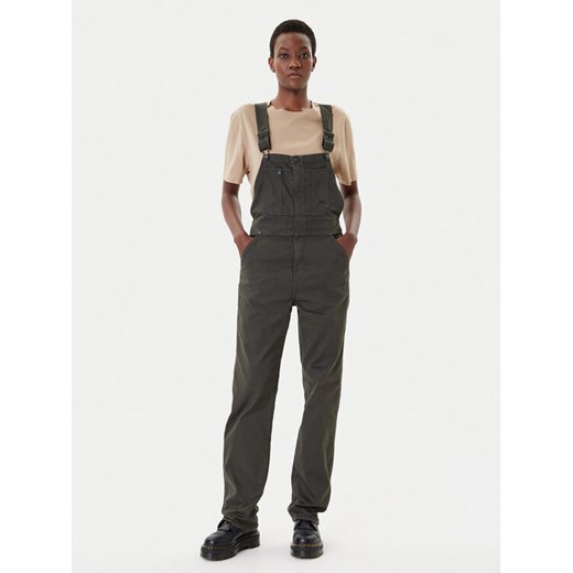 G-Star Raw Ogrodniczki D26920-C106 Szary Slim Fit ze sklepu MODIVO w kategorii Spodnie damskie - zdjęcie 185486888
