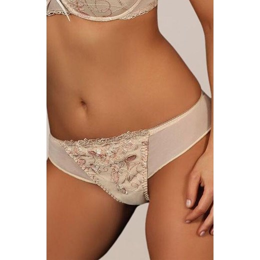 Beżowe stringi damskie Margaret, Kolor beżowy, Rozmiar S, LivCo Corsetti Fashion ze sklepu Intymna w kategorii Majtki damskie - zdjęcie 185488286