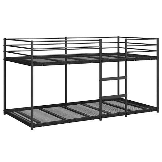 Czarne łóżko piętrowe metalowe 80 x 200 cm W8-G78 ze sklepu Edinos.pl w kategorii Łóżka dziecięce - zdjęcie 185488388