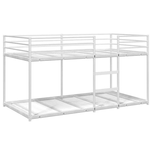 Białe łóżko piętrowe metalowe 100 x 200 cm N0-H35 ze sklepu Edinos.pl w kategorii Łóżka dziecięce - zdjęcie 185488398
