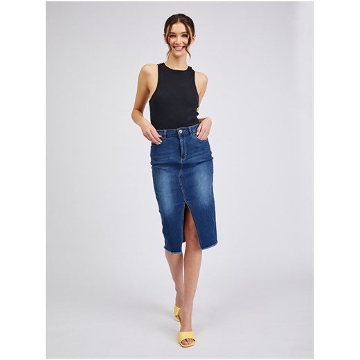 orsay Spódnica dżinsowa w kolorze granatowym ze sklepu Limango Polska w kategorii Spódnice - zdjęcie 185488636
