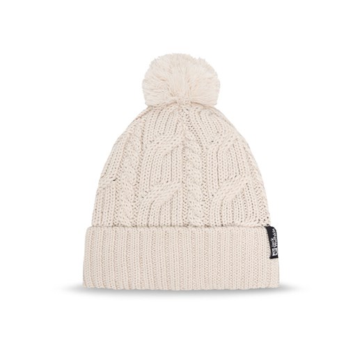 Czapka Jack Wolfskin Pompom 1905092 Beżowy ze sklepu eobuwie.pl w kategorii Czapki zimowe damskie - zdjęcie 185488725