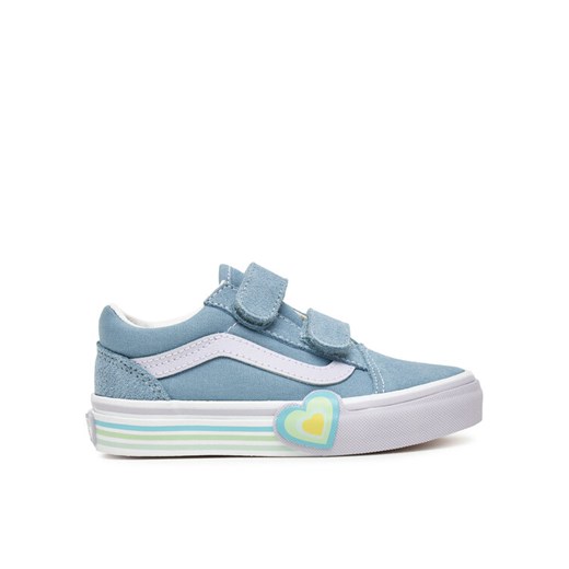 Tenisówki Vans Old Skool V Heart VN000D4DCFL1 Niebieski ze sklepu eobuwie.pl w kategorii Trampki dziecięce - zdjęcie 185488736