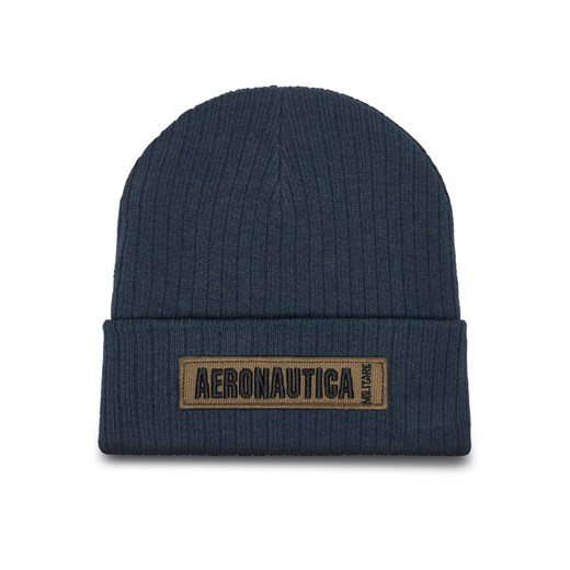 Czapka Aeronautica Militare 252CU0081UL00449 Granatowy ze sklepu eobuwie.pl w kategorii Czapki zimowe męskie - zdjęcie 185488746