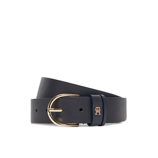 Pasek Damski Tommy Hilfiger Essential Effortless 3.5 AW0AW17757 Granatowy ze sklepu eobuwie.pl w kategorii Paski damskie - zdjęcie 185488865