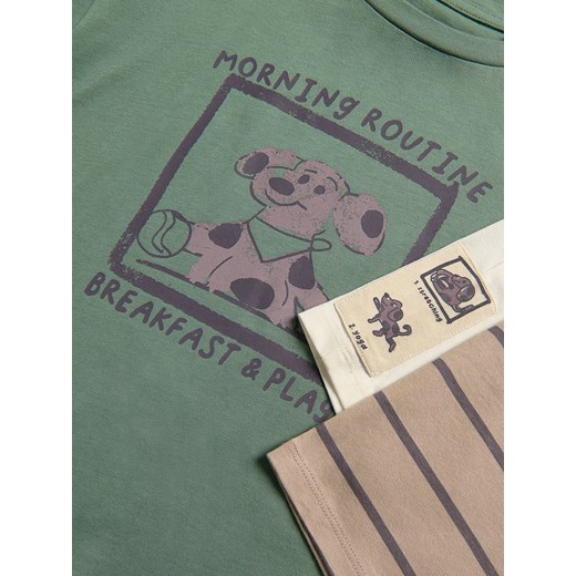 Reserved - Bawełniany t-shirt 3 pack - złamana biel Reserved 98 (2-3 lata) Reserved