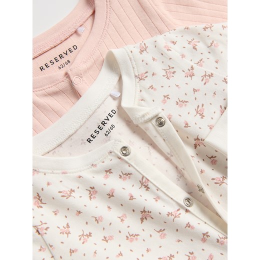 Reserved - Bawełniany pajacyk 2 pack - brudny róż Reserved 74/80 Reserved