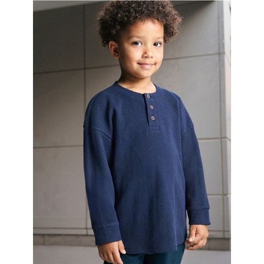 Sinsay - Koszulka z długimi rękawami - granatowy ze sklepu Sinsay w kategorii T-shirty chłopięce - zdjęcie 185493848
