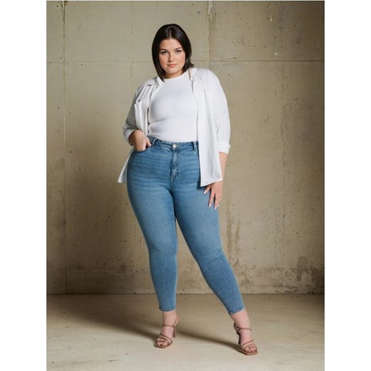 Sinsay - Spodnie jeansowe skinny - niebieski ze sklepu Sinsay w kategorii Jeansy damskie - zdjęcie 185494095