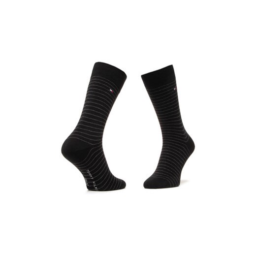 Zestaw 2 par wysokich skarpet męskich Tommy Hilfiger 100001496 Czarny Tommy Hilfiger 43_46 eobuwie.pl