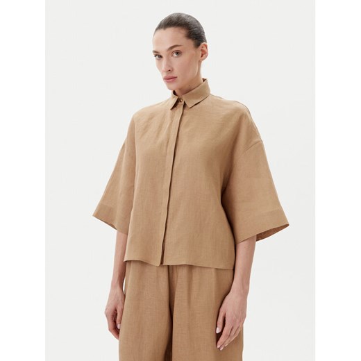 Max Mara Leisure Koszula Mirano 2516111028 Beżowy Relaxed Fit ze sklepu MODIVO w kategorii Koszule damskie - zdjęcie 185494785
