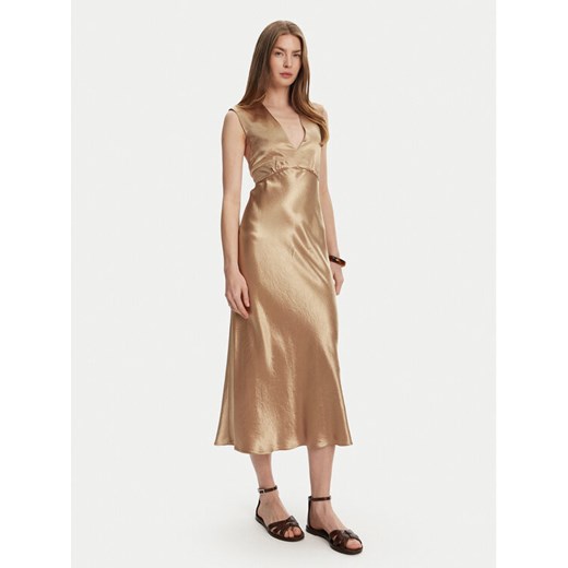 Max Mara Leisure Sukienka koktajlowa Glizia 2516221048 Brązowy Regular Fit ze sklepu MODIVO w kategorii Sukienki - zdjęcie 185494849