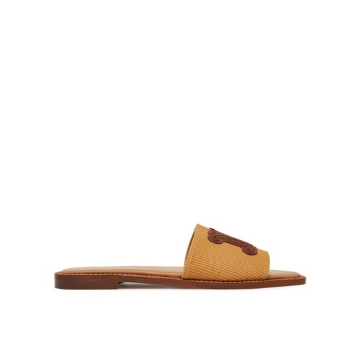Max Mara Beachwear Klapki 2516521019600 Brązowy ze sklepu MODIVO w kategorii Klapki damskie - zdjęcie 185494857