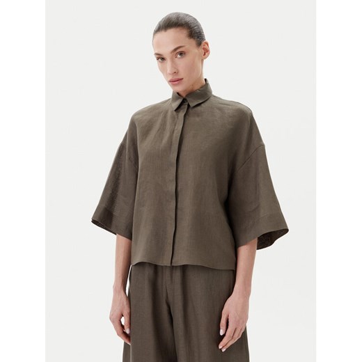 Max Mara Leisure Koszula Mirano 2516111028 Zielony Relaxed Fit ze sklepu MODIVO w kategorii Koszule damskie - zdjęcie 185494928