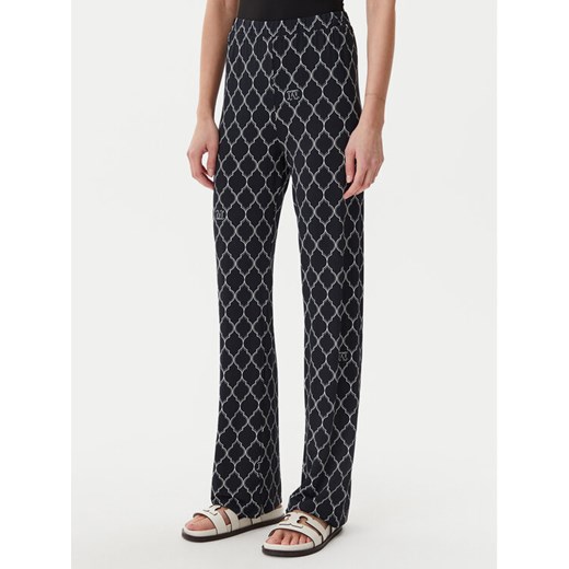 Max Mara Beachwear Spodnie dresowe 2516781039650 Czarny Regular Fit ze sklepu MODIVO w kategorii Spodnie damskie - zdjęcie 185494937