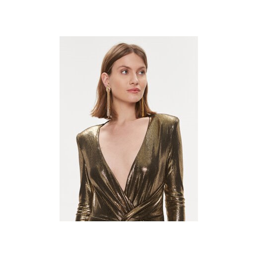 Nissa Sukienka wieczorowa RS14413 Złoty Slim Fit Nissa 34 MODIVO