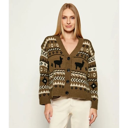 Weekend MaxMara Wełniany kardigan OVATTA | Loose fit ze sklepu Gomez Fashion Store w kategorii Swetry damskie - zdjęcie 185497076