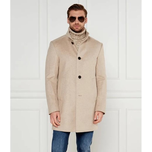 Joop! Wełniany płaszcz 17 JC-21Maron | z dodatkiem kaszmiru ze sklepu Gomez Fashion Store w kategorii Płaszcze męskie - zdjęcie 185498625
