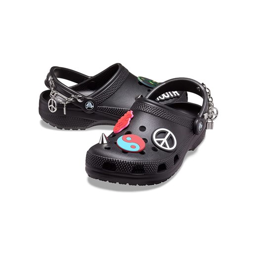 Crocs Chodaki &quot;Classic Create Your Peace&quot; w kolorze czarnym ze sklepu Limango Polska w kategorii Klapki damskie - zdjęcie 185498797