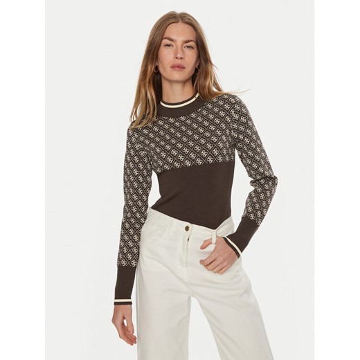 Guess Sweter Lise W3BR81 Z37K0 Brązowy Regular Fit Guess L MODIVO