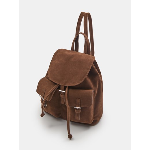 Sinsay - Plecak z klapą - brązowy Sinsay One Size Sinsay