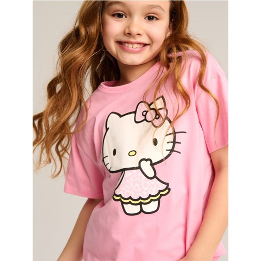 Sinsay - Koszulka Hello Kitty - różowy Sinsay 104 (3-4 l) Sinsay