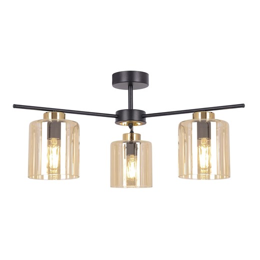 Lampa z trzema kloszami sufitowa beżowa A6-Z44 ze sklepu Edinos.pl w kategorii Lampy sufitowe - zdjęcie 185501138