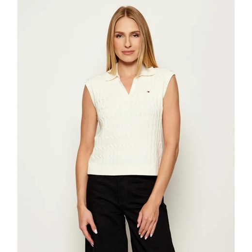 Tommy Hilfiger Kamizelka | Regular Fit ze sklepu Gomez Fashion Store w kategorii Swetry damskie - zdjęcie 185501868