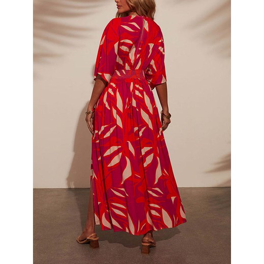 LA Angels Sukienka w kolorze kremowo-fioletowo-czerwonym La Angels L Limango Polska okazja