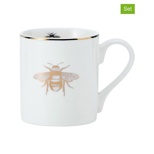 Mikasa Kubki (2 szt.) &quot;Queen Bee&quot; w kolorze złoto-białym - 280 ml ze sklepu Limango Polska w kategorii Naczynia - zdjęcie 185502919
