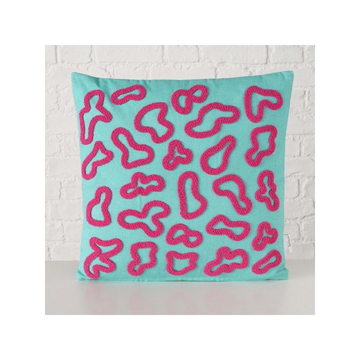 Boltze Poduszka &quot;Swirla&quot; w kolorze turkusowo-różowym - 45 x 45 cm ze sklepu Limango Polska w kategorii Poduszki dekoracyjne - zdjęcie 185503168