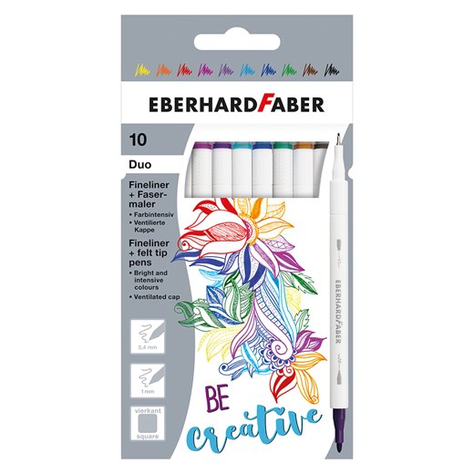 Faber-Castell Flamastry (10 szt.) &quot;Duo Fineliner&quot; ze sklepu Limango Polska w kategorii Akcesoria biurowe - zdjęcie 185503368