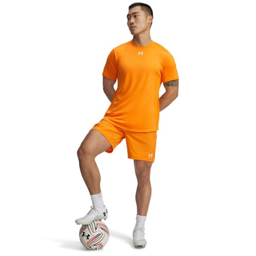 Męskie spodenki treningowe Under Armour UA Challenger Pro Shorts - pomarańczowe ze sklepu Sportstylestory.com w kategorii Spodenki męskie - zdjęcie 185504486